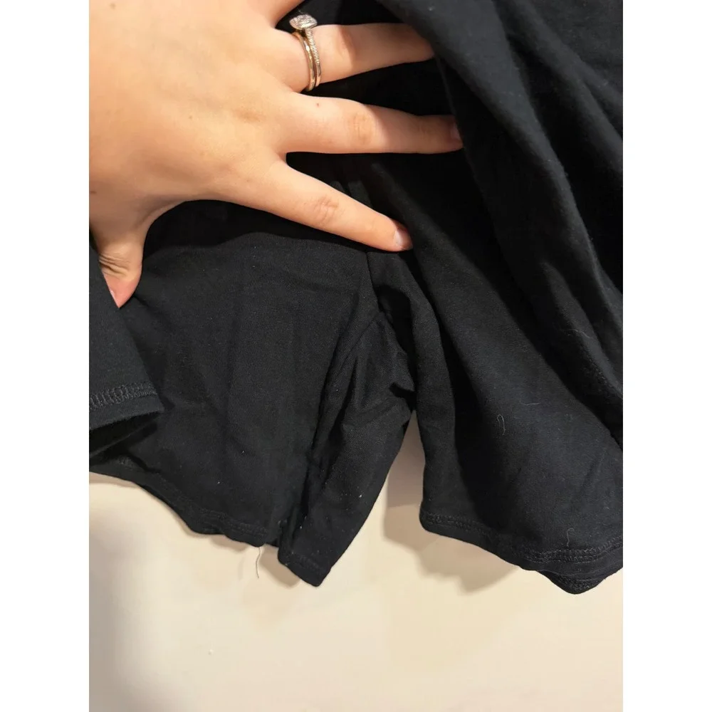 Karen Scott Sport Womens Black Drawstring Elastic Waist Skort Size M Pockets